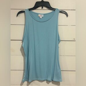 Baby Blue Ribbed Tank Top Lularoe Jules NWT
